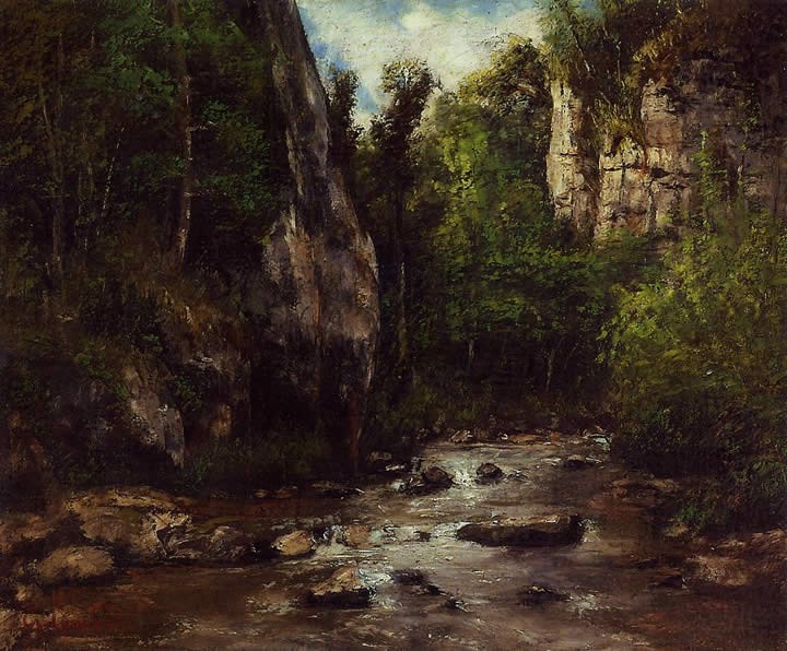 Gustave Courbet Landscape near Puit Noir near Ornans